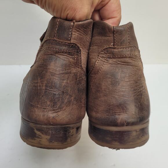 Bullboxer Brosus Mens Ankle Boots Brown Leather Lace-Up Cap Toe Distressed Sz 10 - Picture 10 of 13